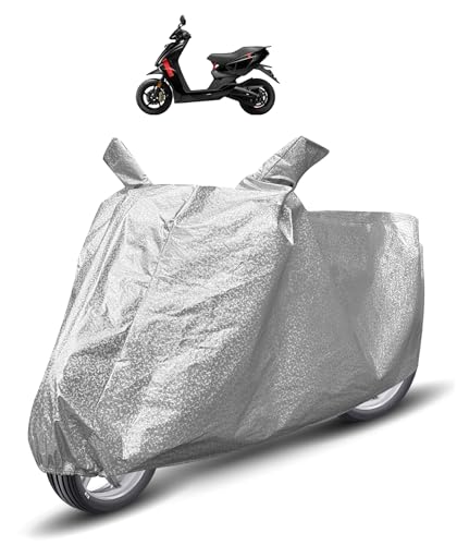 Image of Auto Hub Waterproof Scooty Cover Compatible with Ather 450X Dustproof, UV Protection Two Wheeler Scooty Ather 450X Cover - Metallic Silver