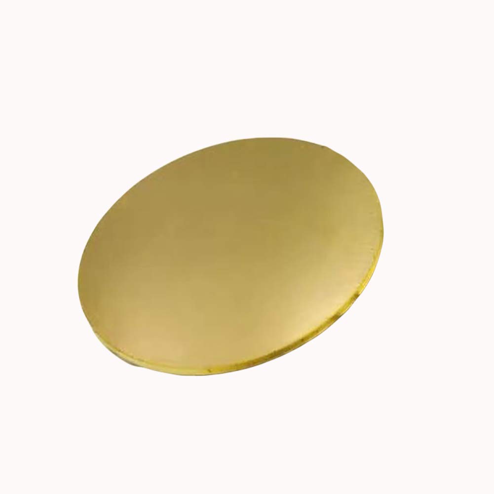 Cienka blacha miedziana, H62 mosiężna tarcza okrągła blacha folia stop miedzi okrągła uszczelka metal cięty materiał grubość 2,5mm, średnica: 150mm 1 szt.(Diameter:200mm 1pcs)