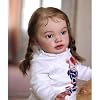 Anano Realistic Reborn Baby Dolls Girl Pippa, 26 Inch Lifelike Newborn Reborn Toddler Dolls Eyes Open Soft Cloth Body Hand Rooted Hair Birthday Gift for Kids Age 3+