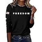 Freedom Shirt Freedom Tshirt Unisex Crewneck Short Sleeve Letter Print Graphic Tees Shirts (US, Alpha, XX-Large, Regular, Regular, Z-Black)