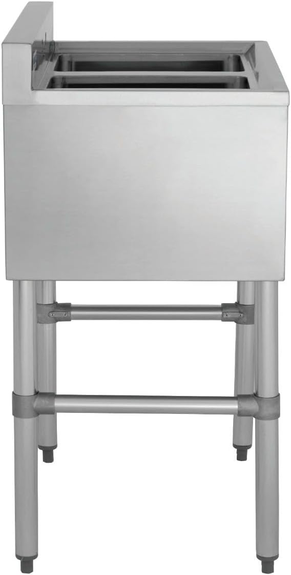Kratos Commercial Restaurant Sink, 2 Bowl Underbar Compartment Sink with Faucet - 26"x18.75" (29N-114)