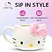 Silver Buffalo Sanrio Hello Kitty Pink Bow Ceramic 3D Sculpted Mug, 20 Ounces