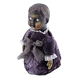 NUOBESTY 1 PC Creepy Dolls Scary Voice-Activated Induction Walking Horror Possessed Doll with Sound for Halloween Party Haunted House