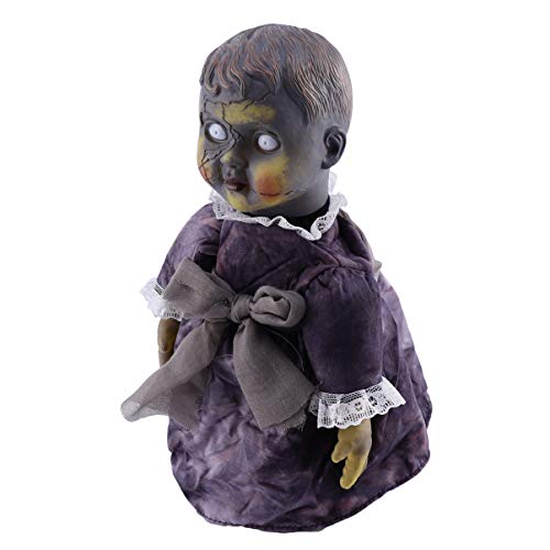 NUOBESTY 1 PC Halloween Creepy Dolls Scary Voice-Activated Induction Walking