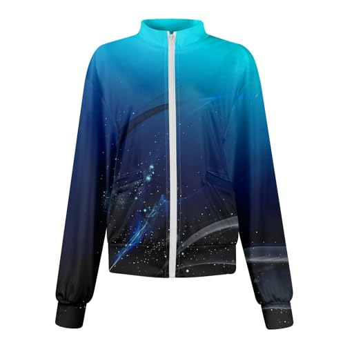 Scrub Jackets for Woman Zip Up Long Sleeve Tops Print Plus Size Womens Scrubs for Women Nursing Shirts with Pockets