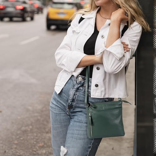 Image of Leather Crossbody Bags for Women - Ladies Sling Handbags - Medium Cross body Purses Handbags - Purses For Women