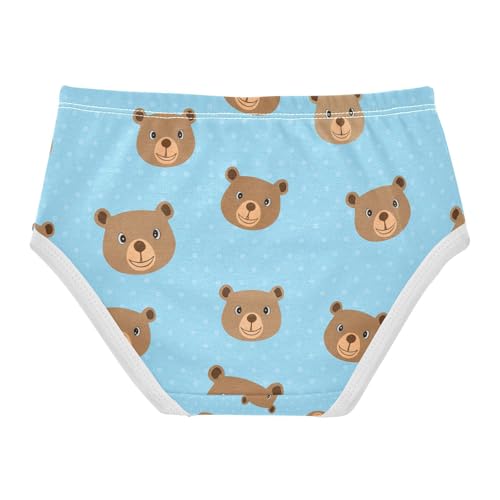 Cartoon Bear Heads Toddler Girls's Underwear 2T 202c11602