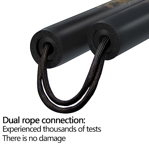 zalani Nunchucks Nunchakus-Foam Safe Rubber Martial Arts Nunchakus for Kids/Beginner Practice 1Pack Black
