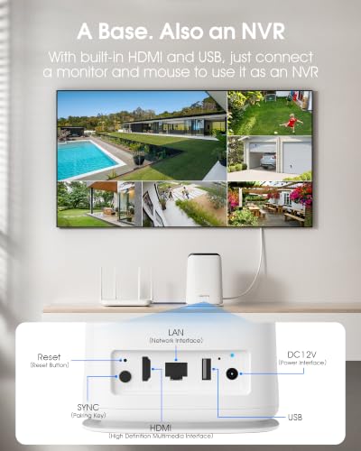 Image of ARCCTV 360 PTZ Wireless Solar Security Cameras System 6-Cam-kit with NVR | 4MP Color Night Vision, 2-in-1 NVR Base Station, No Monthly Fee, Motion Detection, 2.4G /5G Dual Band WiFi, 2-Way Audio, IP66