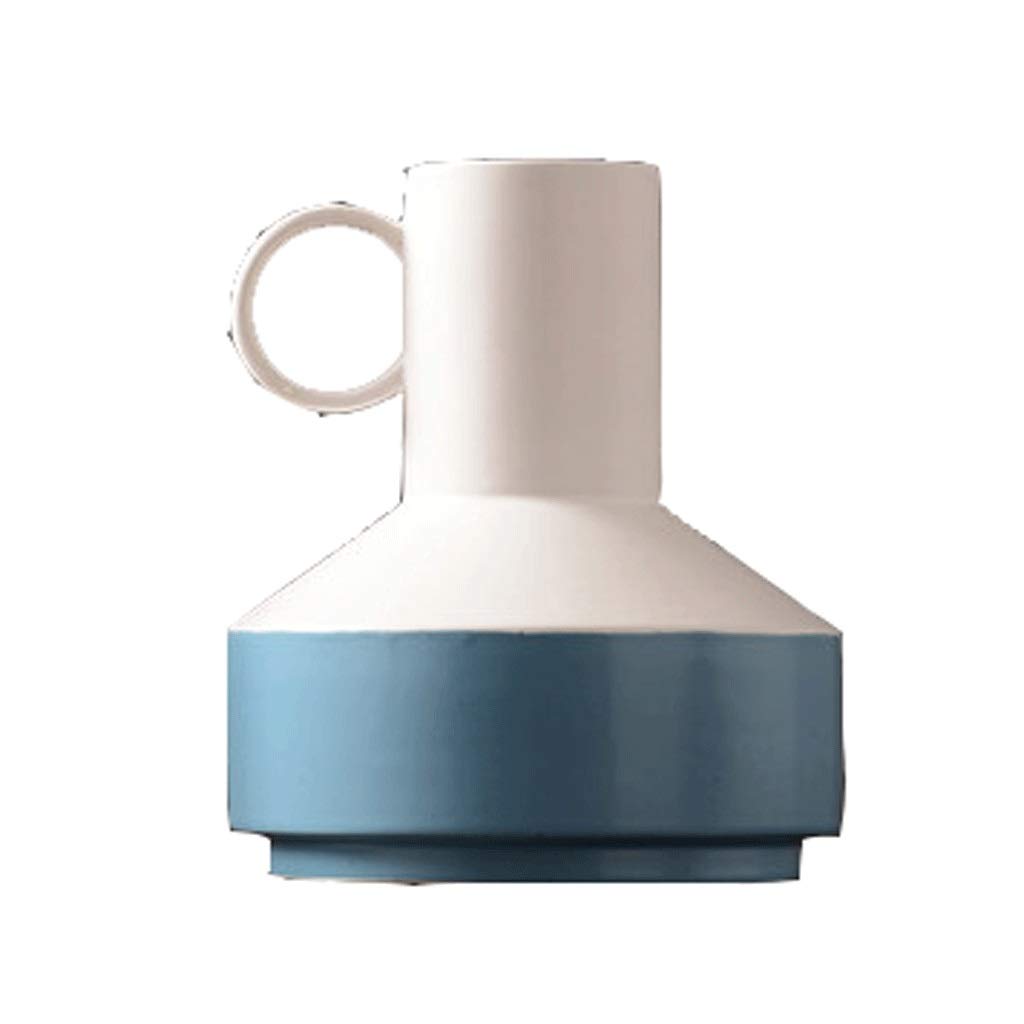 Vase en céramique blanc au style nordique épuré pour composition florale de salon