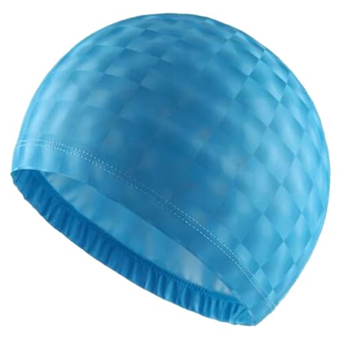 2 Cuffie da Nuoto for Uomo e Donna, Cappello da Piscina, Impermeabile, Protezione for Le Orecchie, Capelli Lunghi, Cappello Sportivo per Donna(Light Blue)