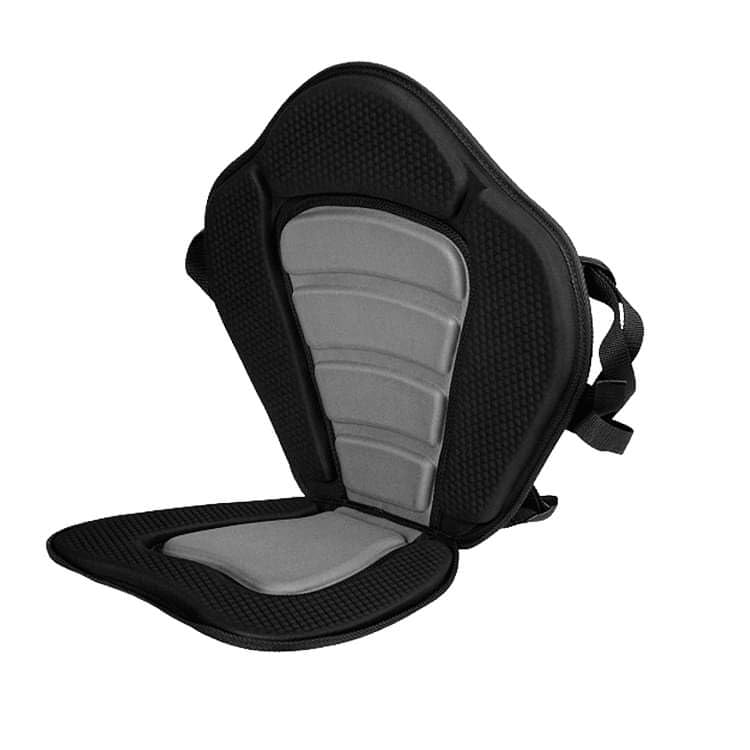 KAIMAN Sedile Imbottito per SUP e Kayak, Schienale Ergonomico con Cinghie Regolabili, Design Traspirante, Nero/Grigio