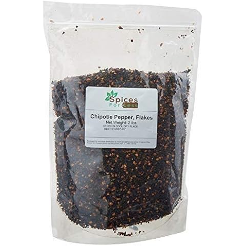 SFL Chili Pepper, Chipotle Pepper Flakes Crushed - 2 Pounds Bulk - Resealable Bag - Kosher Certified Cover