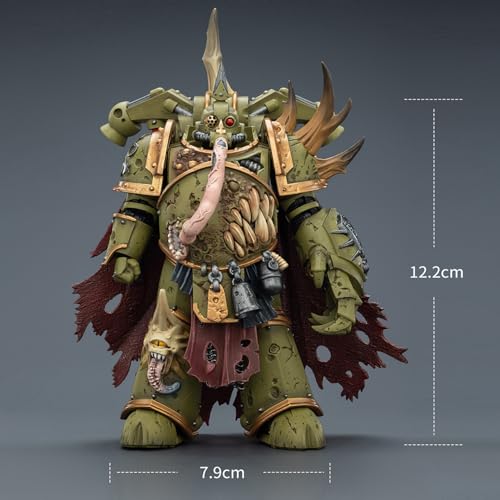 Image of JOYTOY Warhammer 40K Death Guard Plague Marine Champion with Plasma Pistol and Power Fist Action Figures Collectible Model Birthday Gifts JT03592-4.8inch