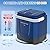 GarveeTech 35 Quart (33 L) Electric Cooler & Warmer, Portable Car Refrigerator With Automatic Locking Handle, 12V Car Cooler for Vehicle & Trucks, 110V AC Home Power Cord, Plug In Coolers, Blue