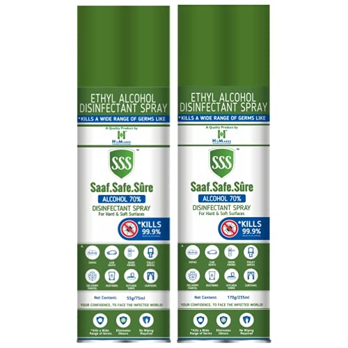 HuMaree SSS (Saaf.Safe.Sure) -Suface Disinfectant Spray Combo Pack (235+75ml) (B09412SZ7N) Amazon Price History, Amazon Price Tracker