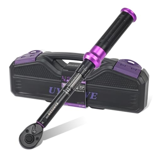 UYECOVE トルクレンチ 自転車 ロードバイク プレセット型 差込角6.35 mm (1/4インチ) 1-25N.m 高精度 ±3% ダブル目盛り 左右回転 72ギア 5°送り角 快速着脱 小型 携帯 手動 機械式 読みやすい 簡易 軽量 作業工具 校