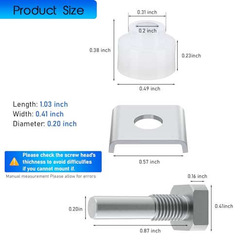 Shower Door Pivot Lnstallation Kit Set for Shower Door Pivot Repair by AQDD - Used condition - Image 3
