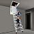 Undercat 12 Steps Attic Ladder, Pull Down Attic Stairs, Retractable Attic Ladder, Ceiling Mounted Folding Stairs with Pull Rod, Retractable Loft Ladder Stair, 661Lbs Bearing Capacity, White