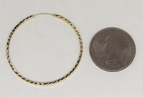 LooptyHoops 14k Or jaune boucles d'oreilles créoles pour femme