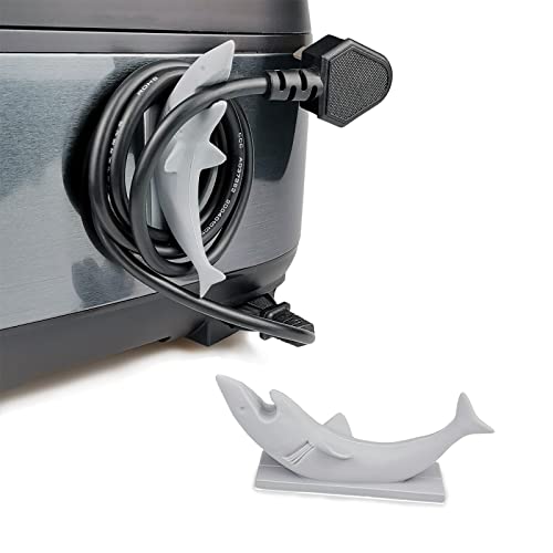 LUOLAO Cord Holder for Appliances, Silicone Cord Keeper, Cord Wrap, Cord Shortener, Cord Organizer, Keep Your Kitchen Appliances Cord Tidy (Grey, 2 Pcs)