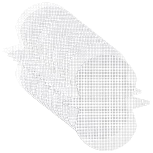 FREEBLOSS 12 peças de folhas de lona de malha de plástico malha de costura para confecção de bolsas de crochê para confecção de bolsas de crochê para bolsa de 17 x 3,5 x 12 cm