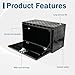 FGJQEFG 30 Inch Aluminum Underbody Tool Box For Truck Bed,Car Trailer,RV Storage Organizer,Underbed Truck Tools Organizer W/Lock T-Handle Latch w/Keys,Black(30''X17''X18'')