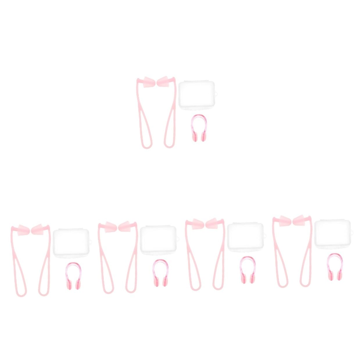 TOYANDONA 3 Sets Professional Waterproof Ear Plugs Nose Clip for Swimming Adult Easy Maintenance Silicone Plastic Material