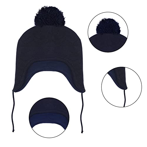 Hicdaw 6PCS Toddler Winter Hats Baby Mittens Gloves Neck Warmer Baby Winter Hat Kids Winter Hat Gloves Scarf Set for Boy Girl3