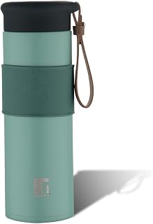 Bergner Walking 450 ml Thermo Steel Bottle/Flask, Hot/Cold, Vacuum Insulated, For Water/Coffee/Tea/Soup/Juice, Use in Offi... Price In India