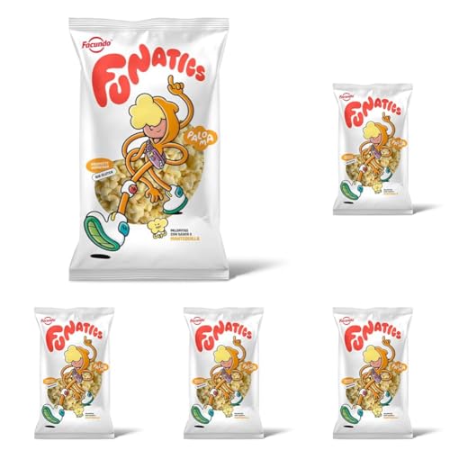 Facundo Funatics Palomitas de Maíz Horneadas con Sabor a Mantequilla, Sin Gluten, 85g (Paquete de 5)
