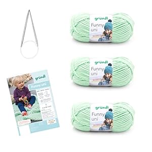 Gründl Funny uni Strickset Babydecke Pastellgrün