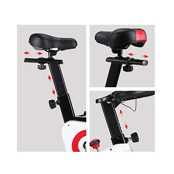Exercise Bike Stationary, CHAOKE Indoor Cycling Bike with Heavy Flywheel, Comfortable Seat Cushion, Silent Belt Drive, LCD Monitor for Home Gym Cardio Workout Training