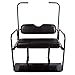 ECOTRIC Golf Cart Folding Rear Seat Kit W/Grab Bar Compatible with 1994.5-Up EZGO TXT Models Back Flip Seat Black