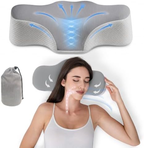 Bespilow Travel Size Cervical Neck Pillow for Sleeping,Ergonomic ...