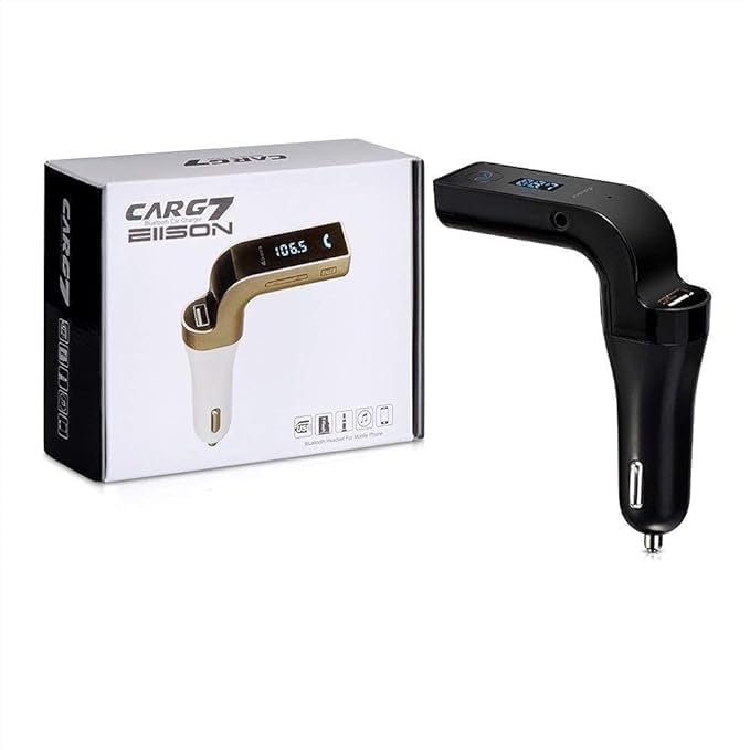 SELL4LESS CARG7 Universal Wireless Bluetooth FM Transmitter inCar FM Adapter Car Kit with Hand
