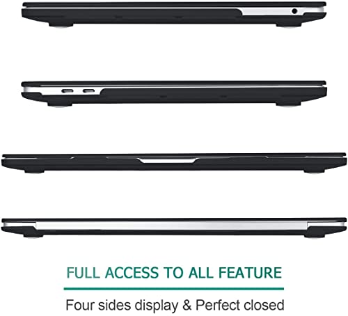 Image of Enthopia MacBook Pro 13 Inch Case (Release 2016 2017 2018 Version - A1989 & A1706 & A1708) (with or Without Touch Bar), Plastic Hard Case & Keyboard Cover and Dust Plug (Jet Black)