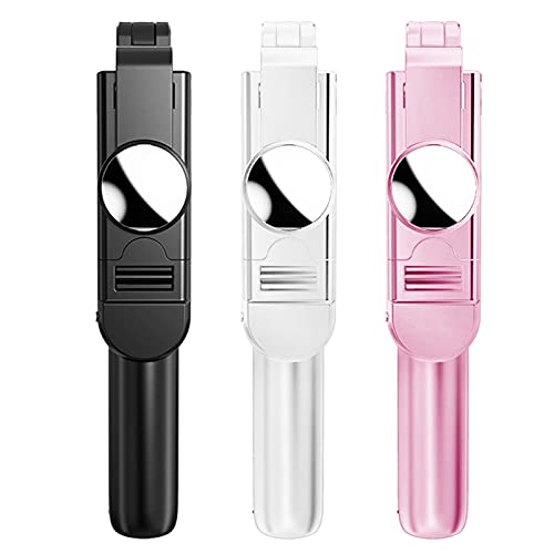 Trípode palo selfie Bluetooth SCRUBY con luz de relleno y mando rosa 7