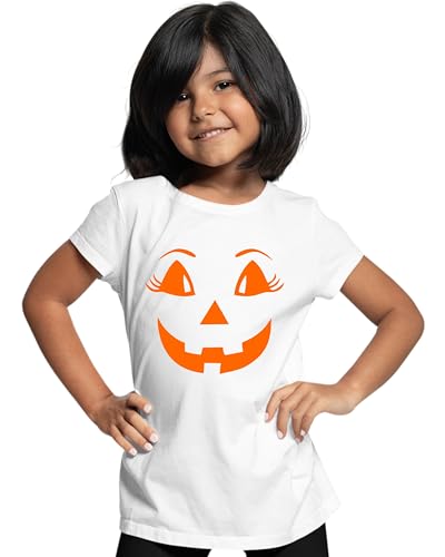 Go All Out Youth Female Jack O Lantern Pumpkin Funny Halloween T-Shirt2