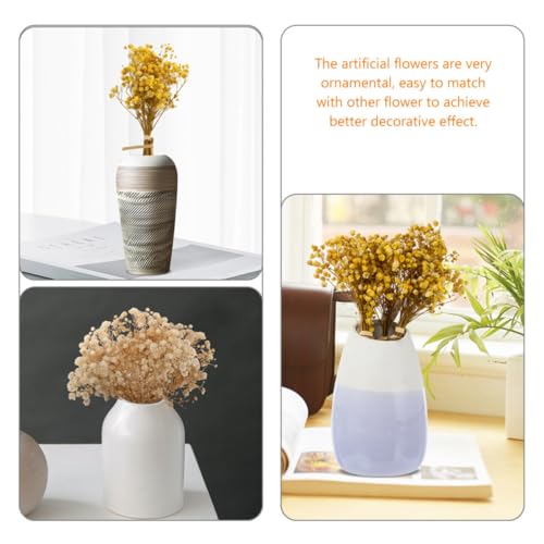 Flores secas naturales HANABASS ramo de 6 aliento de bebé para decoración 3