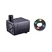 Jebao PP-333LV+LED Submersible Fountain Pond Water Pump with LED Light, 2.5W