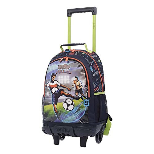 TOTTO Mochila Escolar Mediana con Ruedas - Digital Game TAMAÑO PEQUEÑO
