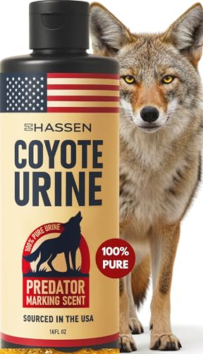 HASSEN Coyote Urine, 100% Pure Real Pee, Simulates Predator Presence for Prey Animals, Territorial...