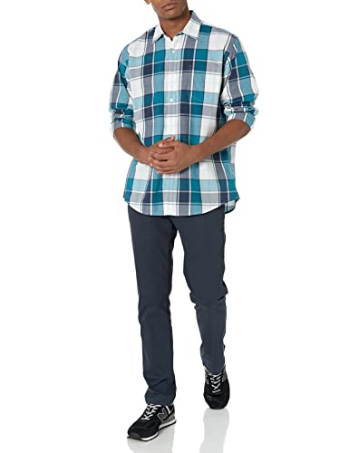Image of Amazon Essentials Men's Regular-Fit Long-Sleeve Casual Poplin Shirt, Button Front, Business Casual, Collared