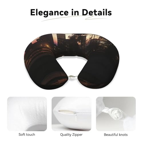 Almohada de espuma viscoelástica para viaje U-Neck miniatura 4