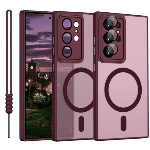 YUANDMI für Samsung Galaxy S24 Ultra Hülle kompatibel mit MagSafe, Handyhülle für Samsung Galaxy S24 Ultra Magnetisch Ma...