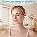 Migraine & Ear Pressure Relief Device | Tension Headache, Ear Ache & Airplane Pressure Relief | Drug-Free Migraine Relief Products Gift for Sufferers（Gray）