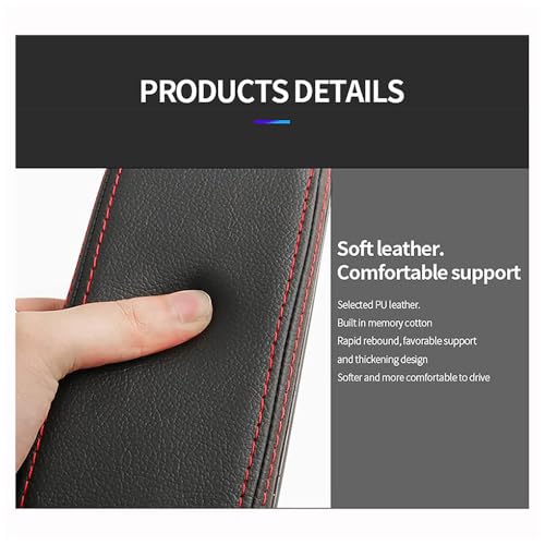Image of Car Armrest Elbow Rest for Skoda Kylaq 2024 -,Leather Booster Pad Left Elbow Support Side Booster Pad Adjustable Armrest Car Interior Accessories,F