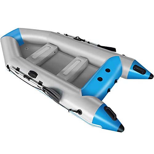 10 ft Dinghy Boats, Inflatable Fishing Kayak Set with Aluminum Oars, Air Pump & Carry Bag, Adults Water Rafts for Lakes, Rivers and Islands