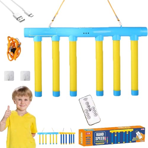 AGANTYIDE Reflex Game Falling Sticks, 2026 New Reflex Challenge Game for Adults, 3-Speed Stick Drop Reflex Challenge Game, Hand Speed Challenge Game for Kids & Athletes (Blue,Remote Control)